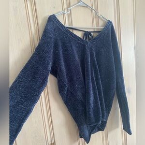 Garage Open Back V Neck Sweater